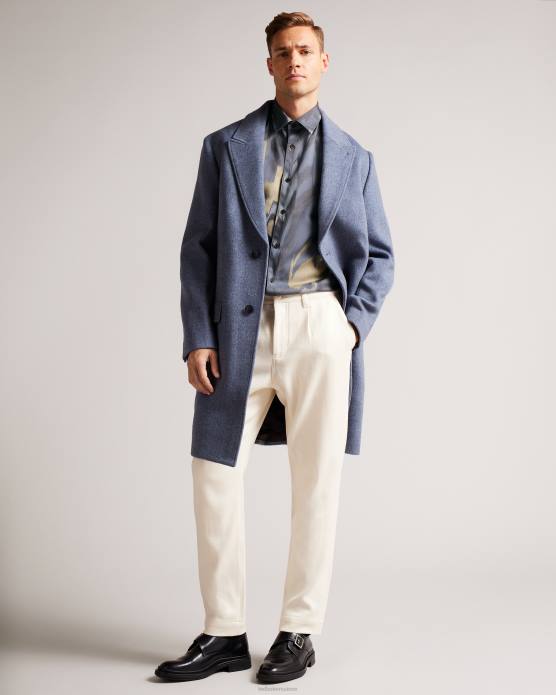 Ted Baker Hommes 60VD1252 vêtements Mordun - Chemise manches longues à imprimé papillon abstrait gris