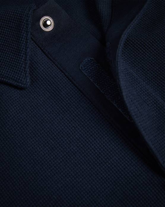 Ted Baker Hommes 60VD1267 vêtements polo coupe classique à manches longues wavelo marine