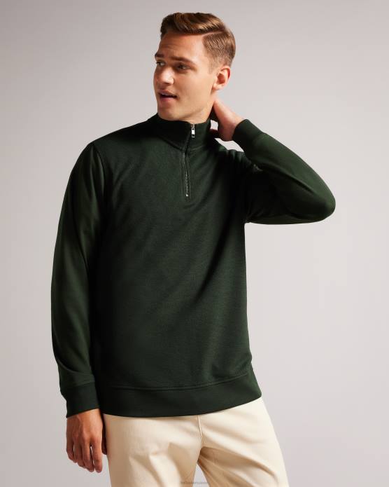 Ted Baker Hommes 60VD1281 vêtements sanot - pull à manches longues et col cheminée kaki