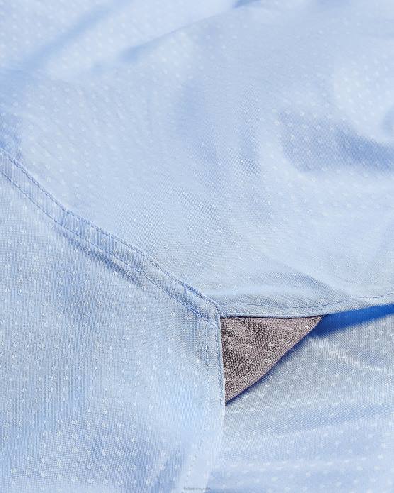 Ted Baker Hommes 60VD1441 vêtements chemise à pois à manches longues newtss bleu