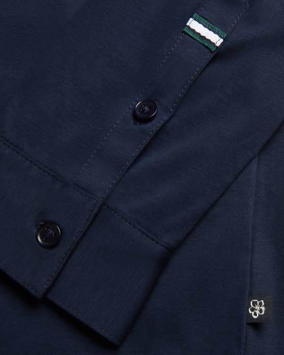 Ted Baker Hommes 60VD1451 vêtements polo slim à manches longues toler marine