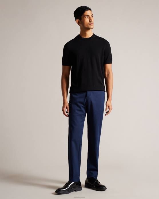 Ted Baker Hommes 60VD1227 vêtements Shakert - Pantalon slim à chevrons marine