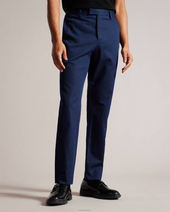 Ted Baker Hommes 60VD1227 vêtements Shakert - Pantalon slim à chevrons marine