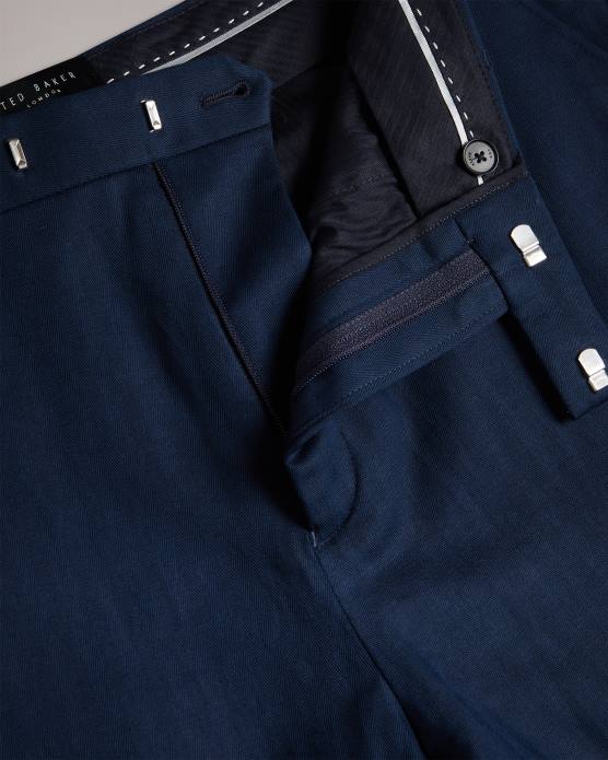 Ted Baker Hommes 60VD1227 vêtements Shakert - Pantalon slim à chevrons marine