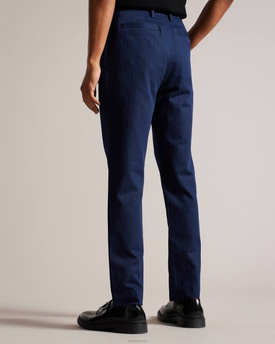 Ted Baker Hommes 60VD1227 vêtements Shakert - Pantalon slim à chevrons marine