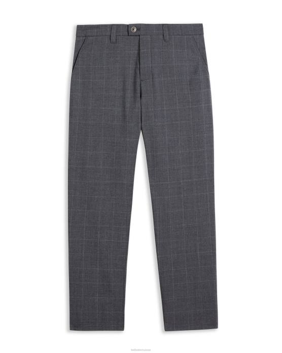 Ted Baker Hommes 60VD1244 vêtements Kimbar - Pantalon à carreaux coupe camburn charbon