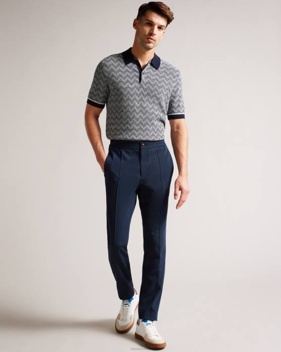 Ted Baker Hommes 60VD1378 vêtements Rodny Irvine - Pantalon slim élastiqué marine