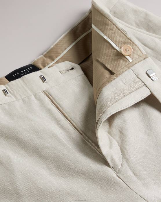 Ted Baker Hommes 60VD1384 vêtements pantalon slim fit en laine et lin lancet pierre