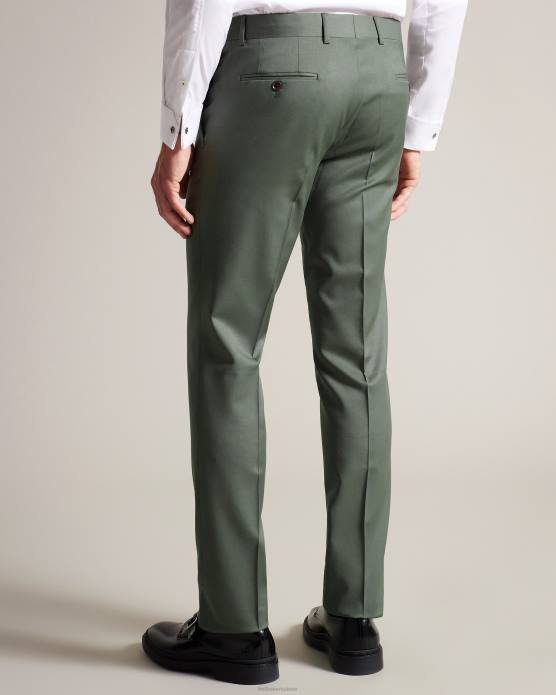 Ted Baker Hommes 60VD1417 vêtements pantalon de costume en pure laine à revers vert