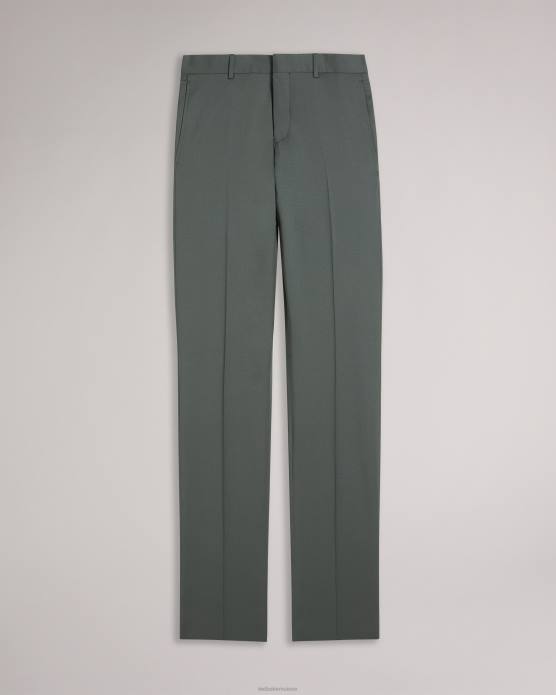 Ted Baker Hommes 60VD1417 vêtements pantalon de costume en pure laine à revers vert