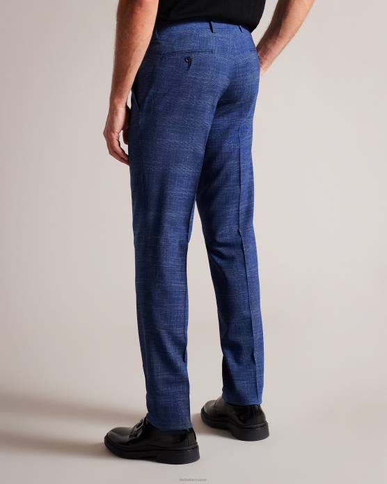 Ted Baker Hommes 60VD1423 vêtements audent pantalon de costume à carreaux en laine et lin marine