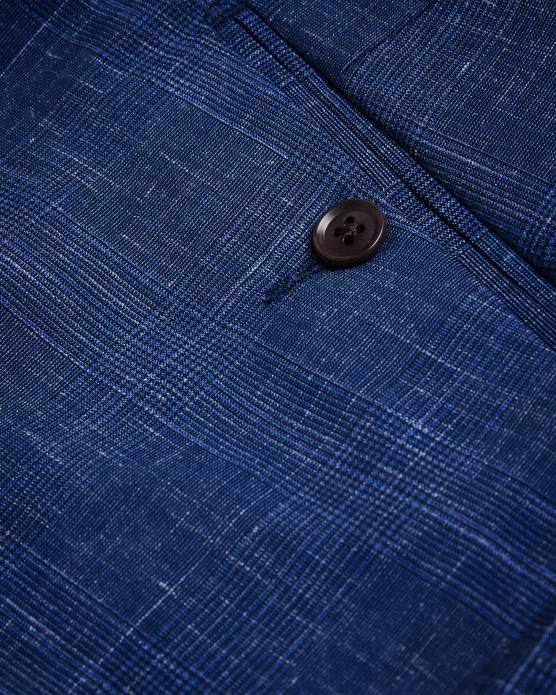 Ted Baker Hommes 60VD1423 vêtements audent pantalon de costume à carreaux en laine et lin marine
