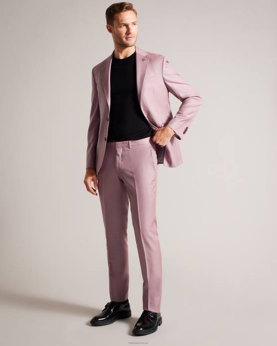 Ted Baker Hommes 60VD1552 vêtements pantalon de costume en pure laine ignacet rose