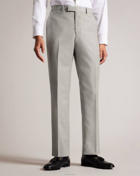 Ted Baker Hommes 60VD1566 vêtements pantalon de costume en laine à hachures croisées artimtr pierre