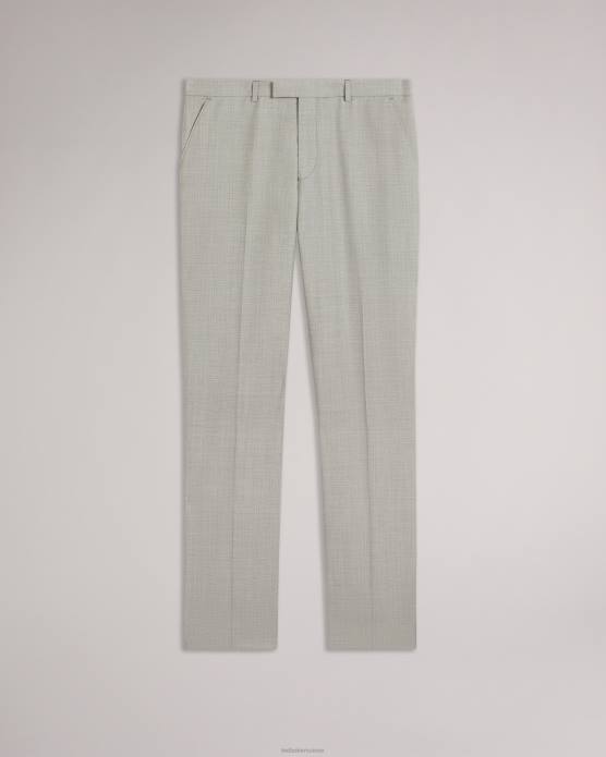 Ted Baker Hommes 60VD1566 vêtements pantalon de costume en laine à hachures croisées artimtr pierre