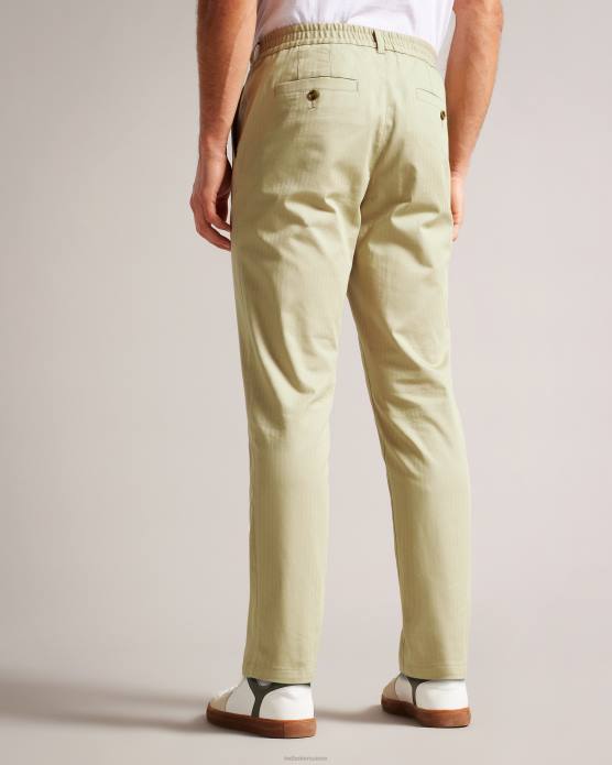 Ted Baker Hommes 60VD1567 vêtements bossar pantalon coupe classique à chevrons naturel