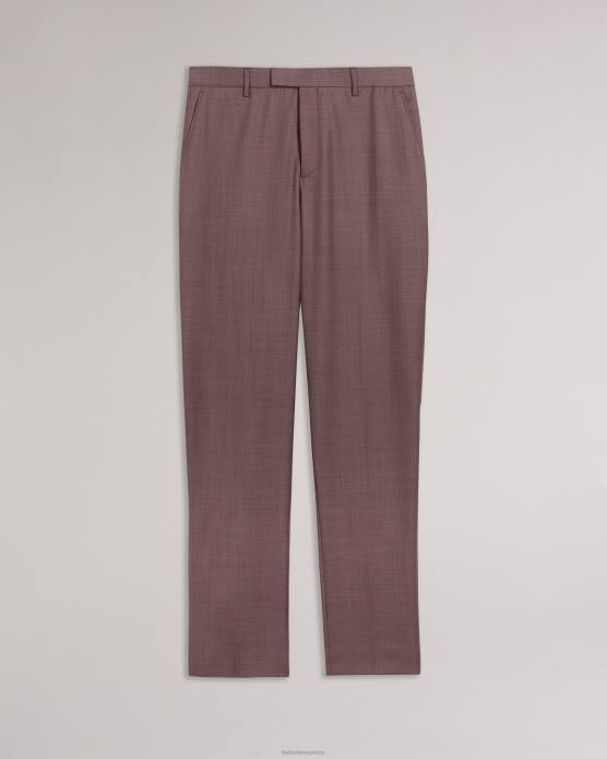 Ted Baker Hommes 60VD1570 vêtements pantalon slim en laine byront rose moyen