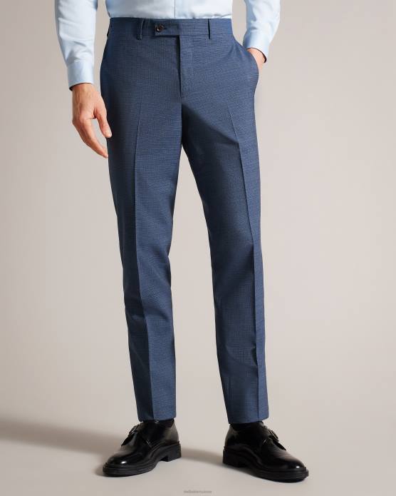 Ted Baker Hommes 60VD1584 vêtements pantalon de costume en tweed bleu marine raitht marine