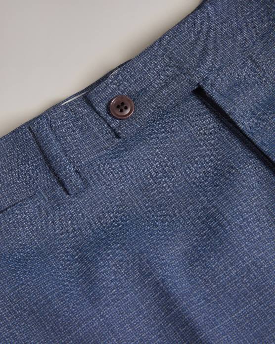 Ted Baker Hommes 60VD1584 vêtements pantalon de costume en tweed bleu marine raitht marine