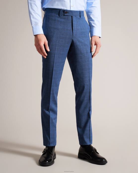 Ted Baker Hommes 60VD1594 vêtements pantalon de costume à carreaux bleu marine drydent marine