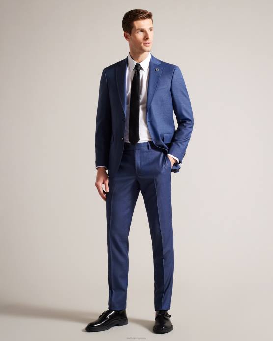 Ted Baker Hommes 60VD1611 vêtements pantalon de costume en laine bleu marine upsalat marine