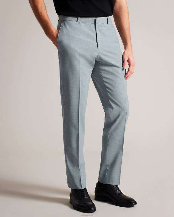 Ted Baker Hommes 60VD1617 vêtements Benonts - Pantalon de costume en laine mélangée gris clair