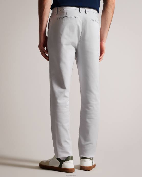 Ted Baker Hommes 60VD1382 vêtements Lenard Irvine - Pantalon chino élégant coupe slim gris clair
