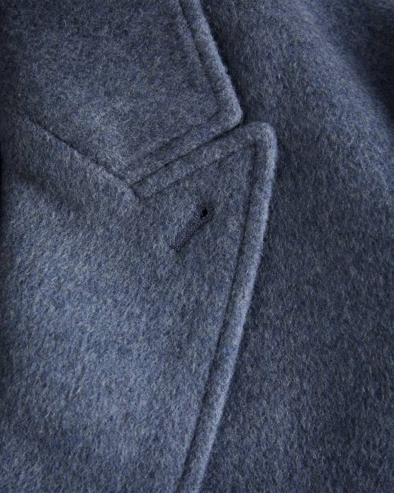 Ted Baker Hommes 60VD1285 vêtements pardessus croisé en pure laine Raydon bleu moyen