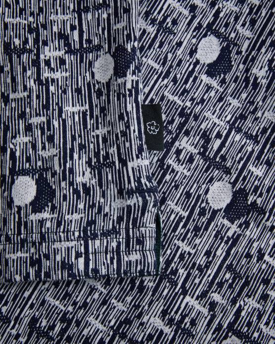 Ted Baker Hommes 60VD1224 vêtements polo en maille géométrique coreo bleu marine