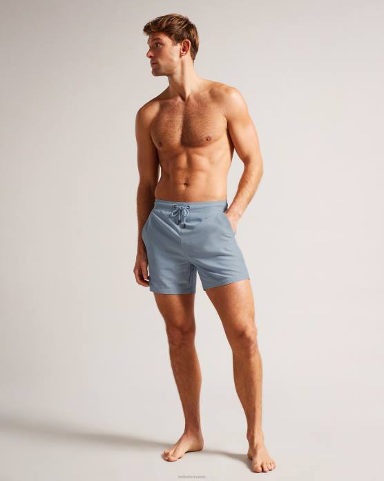 Ted Baker Hommes 60VD1394 vêtements short de bain uni Hiltree bleu moyen