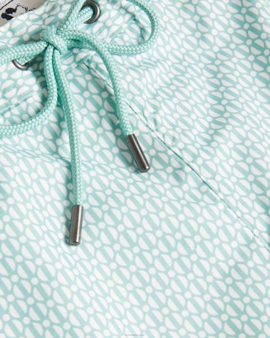Ted Baker Hommes 60VD1414 vêtements popov - short de bain géométrique menthe