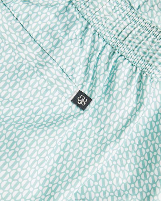 Ted Baker Hommes 60VD1414 vêtements popov - short de bain géométrique menthe