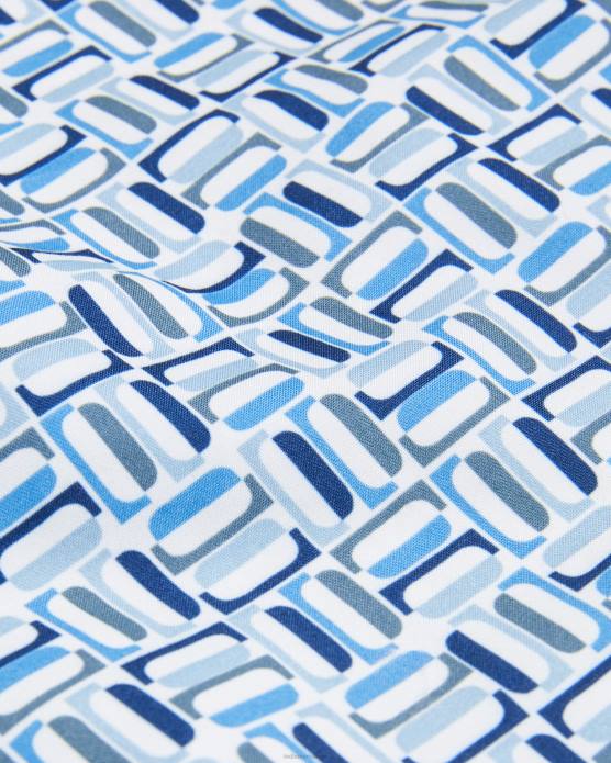 Ted Baker Hommes 60VD1418 vêtements short de bain géométrique crabbe bleu