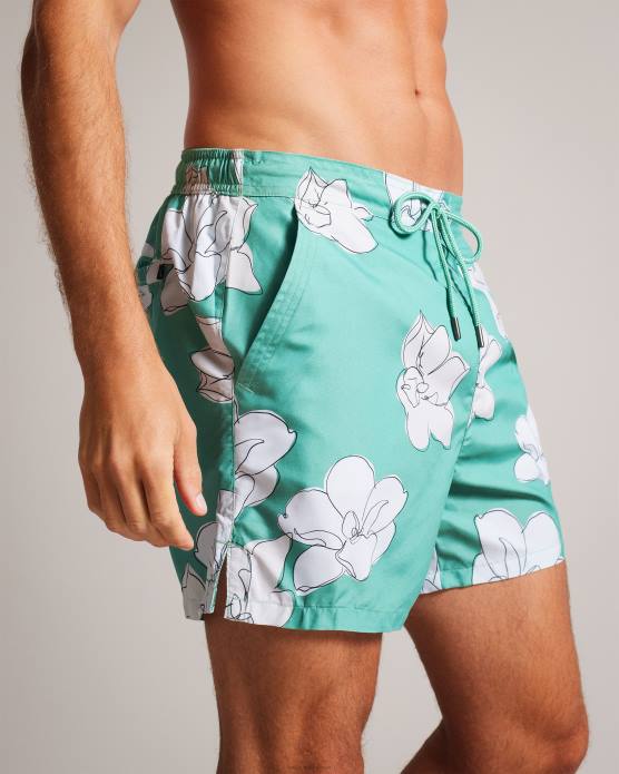 Ted Baker Hommes 60VD1492 vêtements Ampbell - short de bain à fleurs menthe