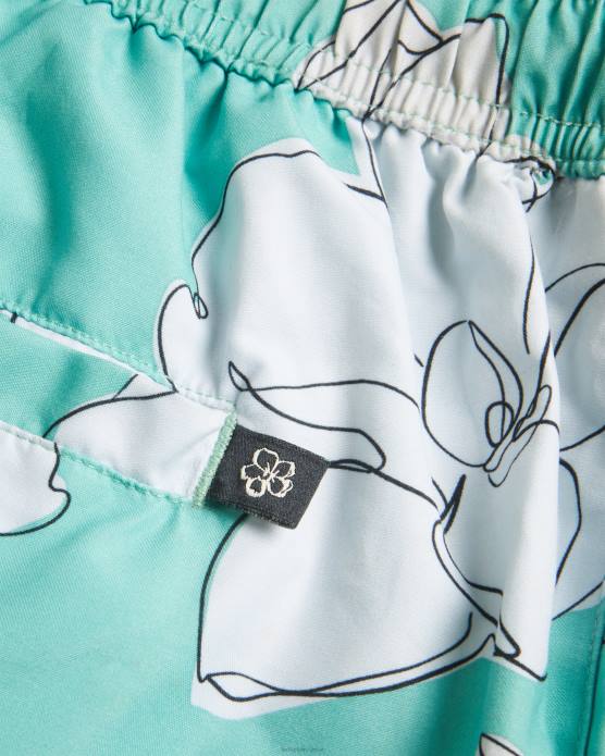 Ted Baker Hommes 60VD1492 vêtements Ampbell - short de bain à fleurs menthe
