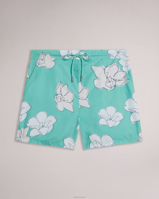 Ted Baker Hommes 60VD1492 vêtements Ampbell - short de bain à fleurs menthe