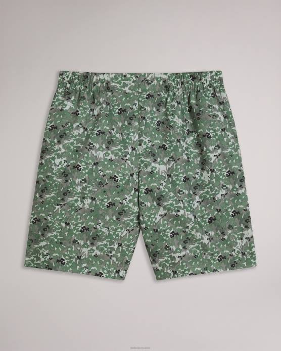 Ted Baker Hommes 60VD1545 vêtements kita - short de bain à imprimé floral camouflage kaki