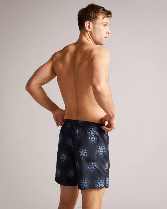 Ted Baker Hommes 60VD1546 vêtements short de bain imprimé circulaire Strandd noir