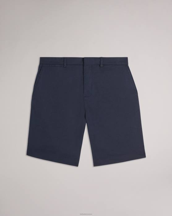 Ted Baker Hommes 60VD1307 vêtements short semi-élastiqué en cuir et lin mélangés marine
