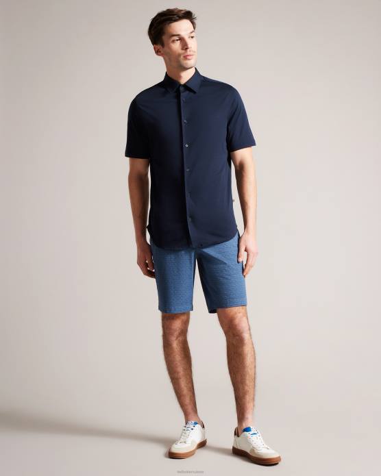 Ted Baker Hommes 60VD1442 vêtements gomer short géométrique coupe classique marine