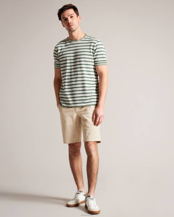 Ted Baker Hommes 60VD1452 vêtements gomer short géométrique coupe classique naturel