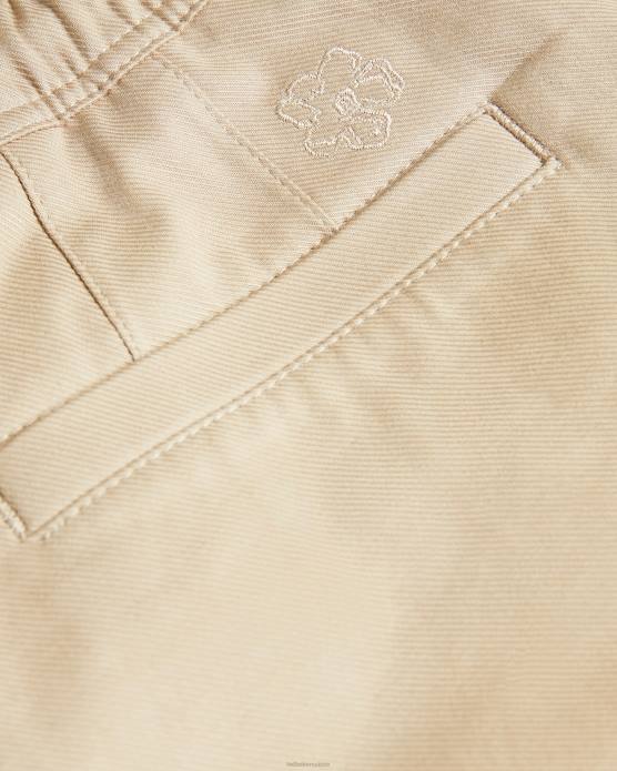 Ted Baker Hommes 60VD1590 vêtements mordon short en sergé à cordon de serrage naturel