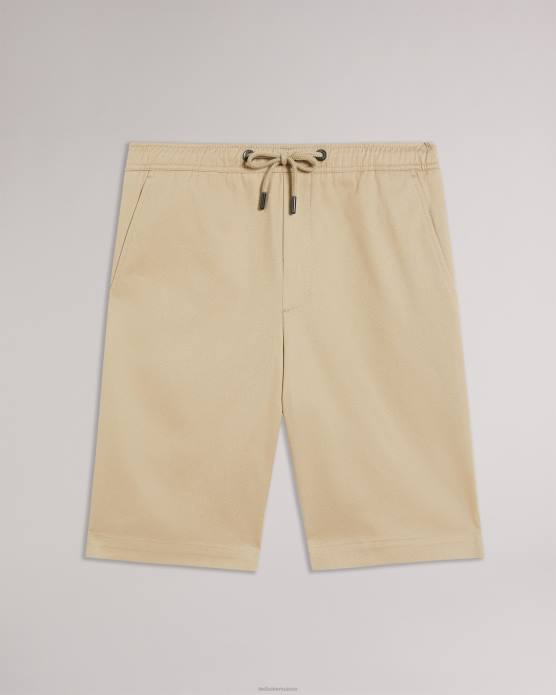 Ted Baker Hommes 60VD1590 vêtements mordon short en sergé à cordon de serrage naturel