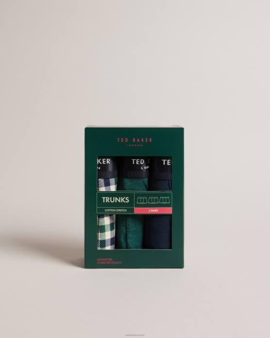 Ted Baker Hommes 60VD1345 vêtements ismael, lot de 3 boxers assortis assorti