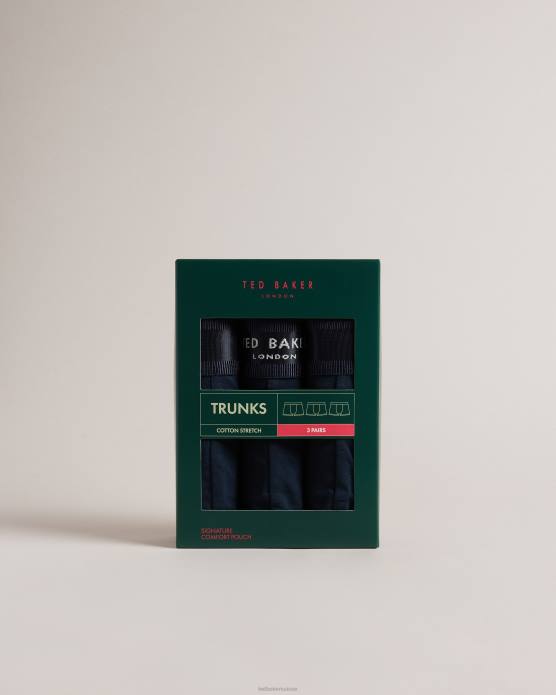 Ted Baker Hommes 60VD1542 vêtements noe, lot de 3 boxers marine