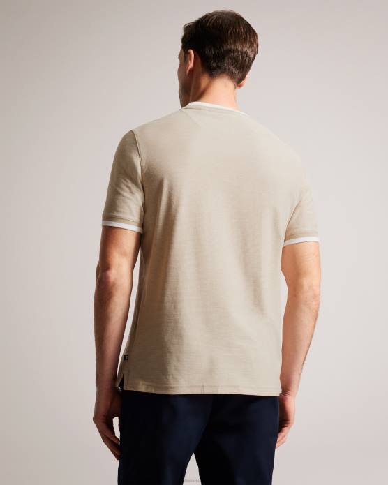 Ted Baker Hommes 60VD1298 vêtements Bowker - T-shirt texturé coupe classique bronzer