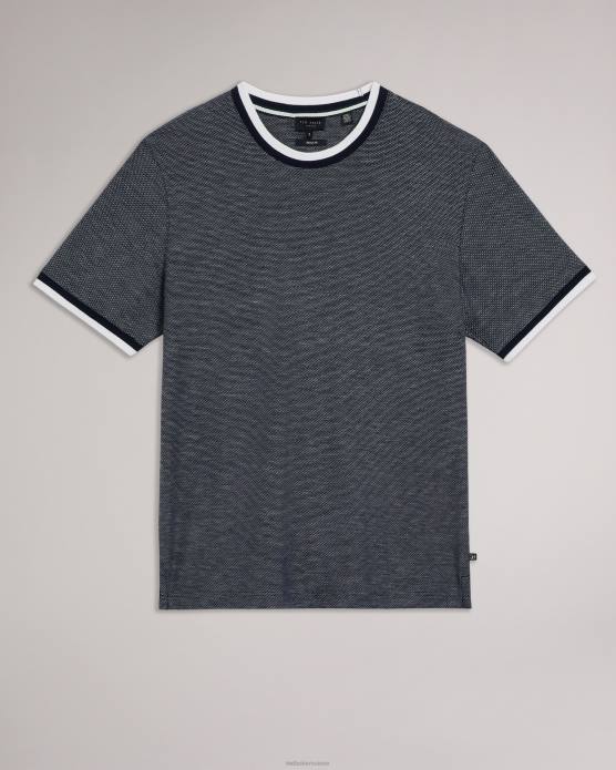 Ted Baker Hommes 60VD1324 vêtements Bowker - T-shirt texturé coupe classique marine
