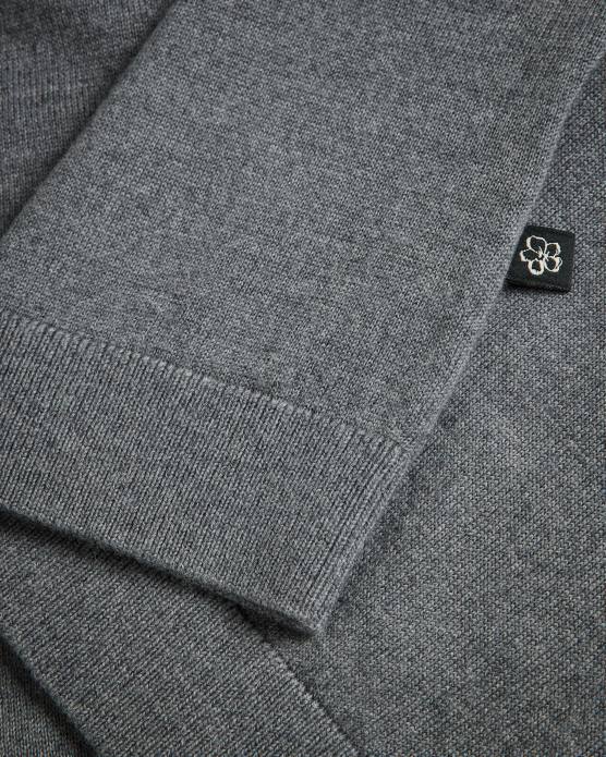 Ted Baker Hommes 60VD1582 vêtements t-shirt tricoté à manches courtes senti charbon