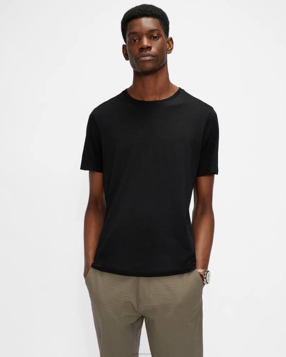 Ted Baker Hommes 60VD1592 vêtements t-shirt coupe régulière funda ss noir