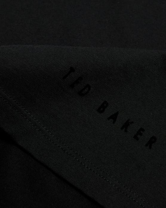 Ted Baker Hommes 60VD1592 vêtements t-shirt coupe régulière funda ss noir